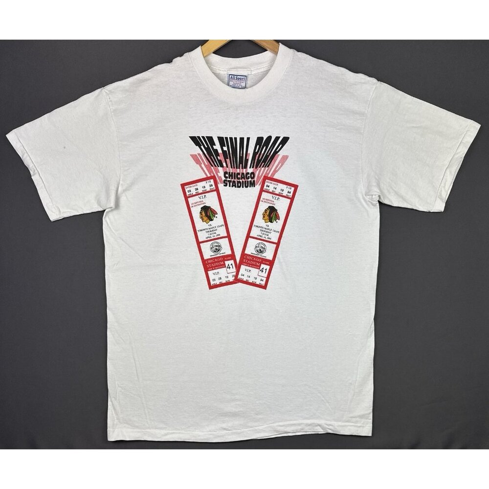 Vintage 1994 Chicago Blackhawks Stadium Hockey NHL Toronto Maple Leaf Final Roar